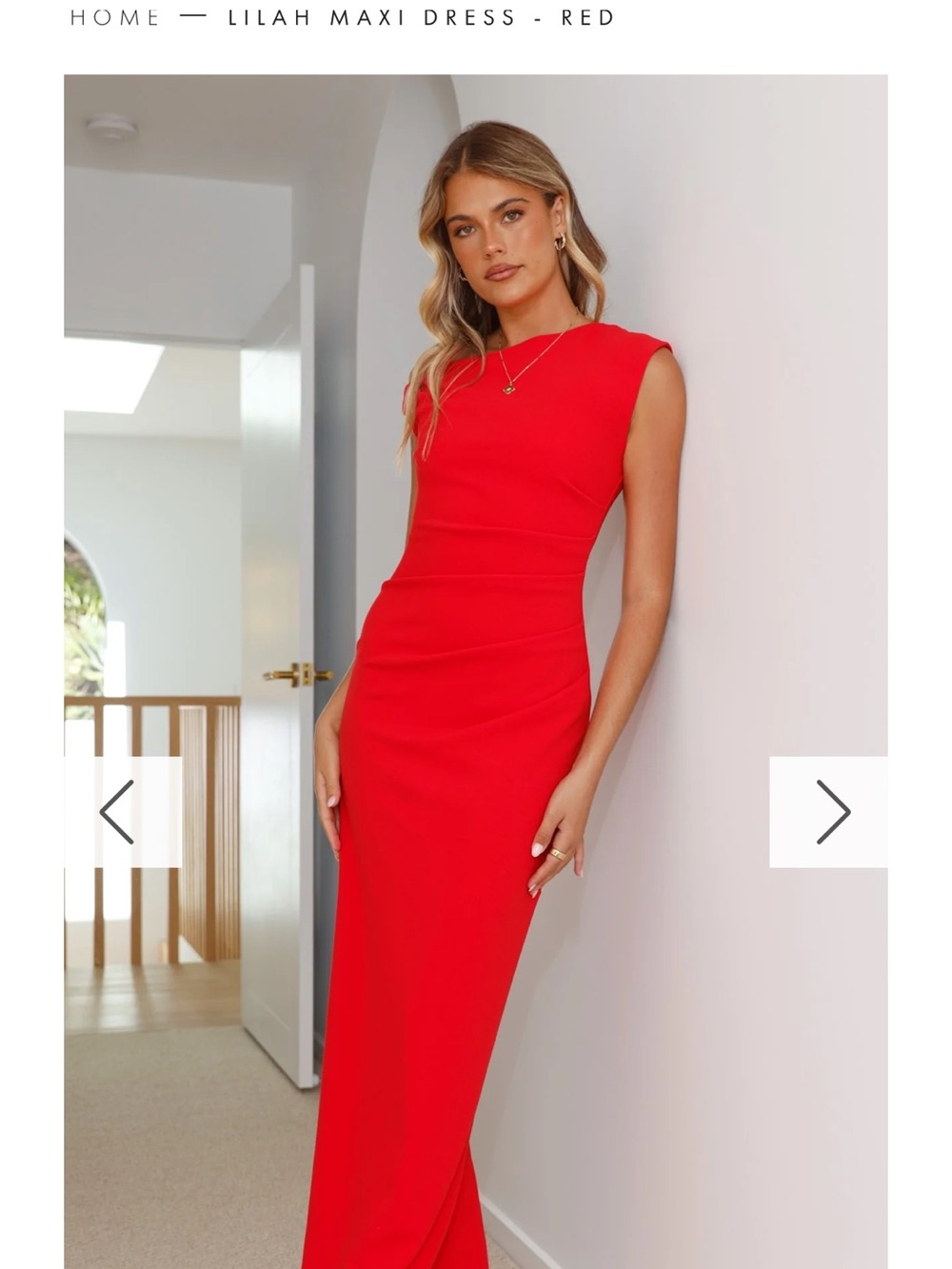 Lilah Sleeveless Red Maxi Dress